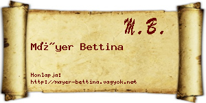 Máyer Bettina névjegykártya